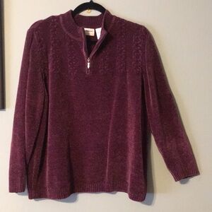 Alfred Dunner sweater. Eggplant/purple color. Size XL.